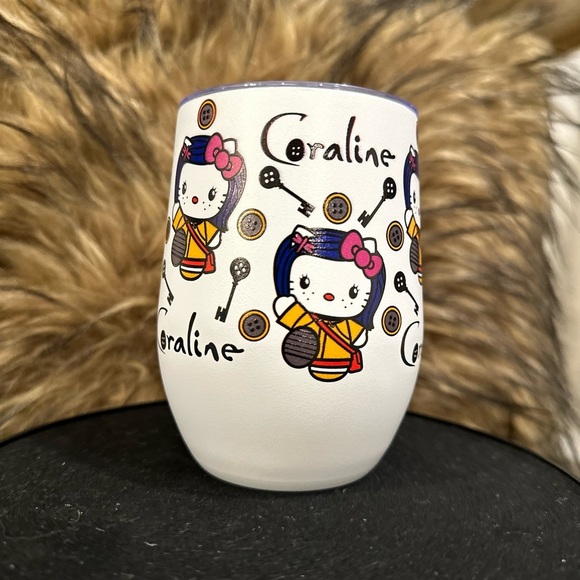 NIB-Coraline&Hello Kitty Collab 12oz Insulated Tumbler - Picture 3 of 7